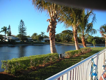 Our observation deck which overlooks Pinelake Village's, Lake Tranquil.